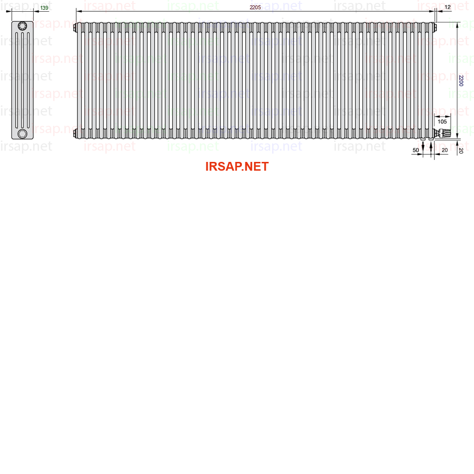Радиатор IRSAP Tesi 42200/49 T26 CL 01